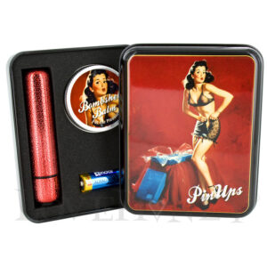 Pin Ups Glitter Red Bullet Vibe and Bombshell Balm Gift Set Sumptous Ruby and Her Glittery Red Bullet Vibrator Gift Set